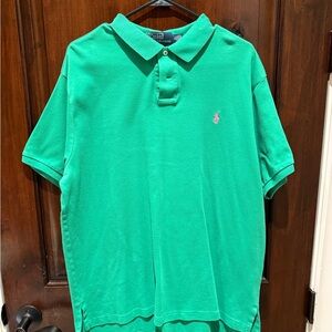 Ralph Lauren Polo Vibrant Green Custom Fit Polo Shirt